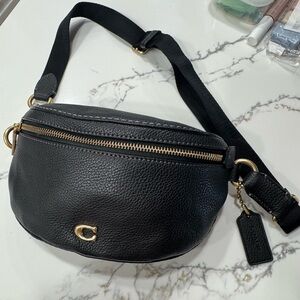 Coach Black Leather belt bag